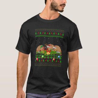 Echidna Lover Xmas Lighting Santa Ugly Echidna Chr T-shirt