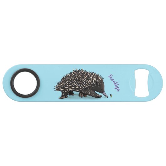 Echidna mignonne avec dessin animé d'abeille (Devant (Horizontal))