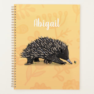 Echidna mignonne avec dessin animé d'abeille