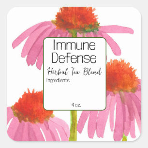 Echinacea Blank Herb Tea Blend Étiquette personnal