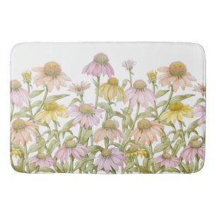 Echinacea Botanische Kunst Badmat