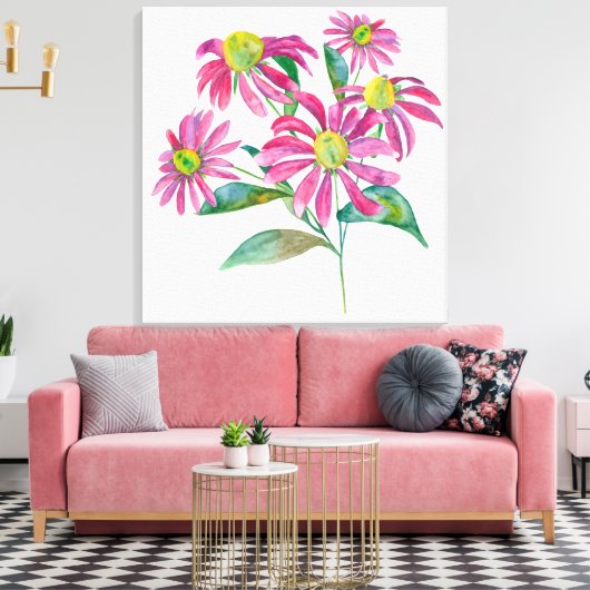 Echinacea Canvas Afdruk (Insitu (Woonkamer))