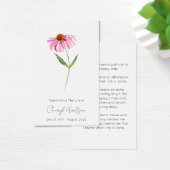 Echinacea | Carte de prière simple pour funéraille (Bureau)