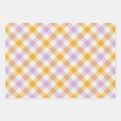 Echinacea Gingham Inpakpapier Vel (Voorkant)
