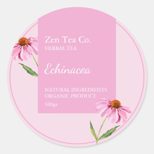 Echinacea Herbal Tea Étiquette (Devant)