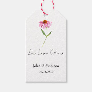Echinacea | Laat liefde groeien huwelijkszaad  Cadeaulabel