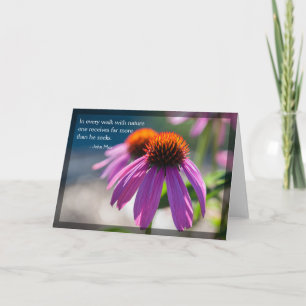 Echinacea Natuur Citaat Blank Kaart
