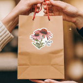 Echinacea Paarse Coneflower Dank Je Sticker