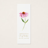 Echinacea | Signet de lecture funéraire simple (Devant)