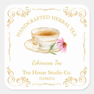  Echinacea Tea Square Label