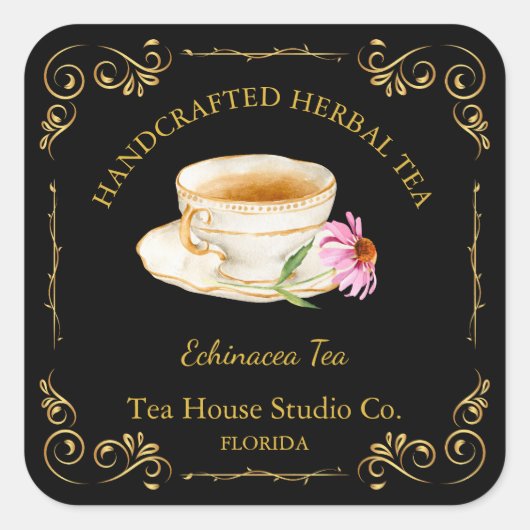  Echinacea Tea Square Label (Voorkant)