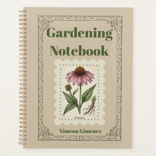 Echinacea Vintage Botanical Gardening Journal (Devant)