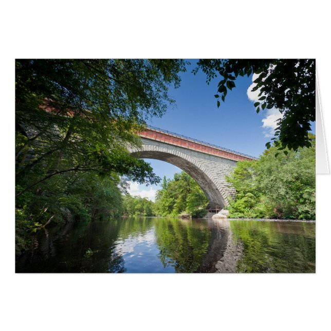 Echo Bridge in Hemlock Gorge, Charles River, Card (Voorkant Horizontaal)