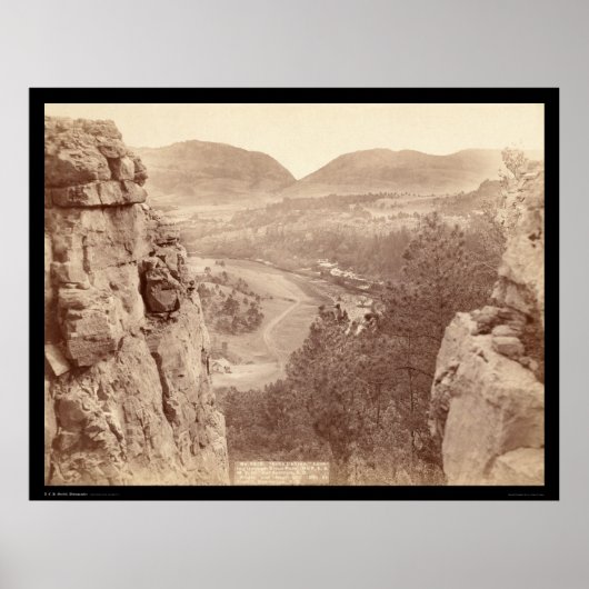 Echo Canyon gezien via Sioux Pass SD 1891 Poster (Voorkant)