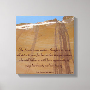 Echo Canyon, New Mexico Tribution to Moeder Earth Canvas Afdruk