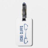 Echo Cliffs California Rock Climbing Quickdraw Bagagelabel (Achterkant verticaal)