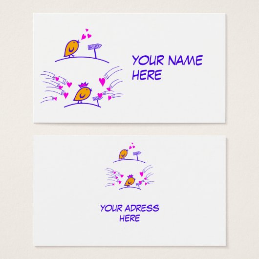 ECHO - Comic Birds Tweetlercools 3 Visitekaartje (Voorkant /achterkant)