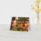 Écho de château d'eau et carte de note de narcisse (Fleur jaune)