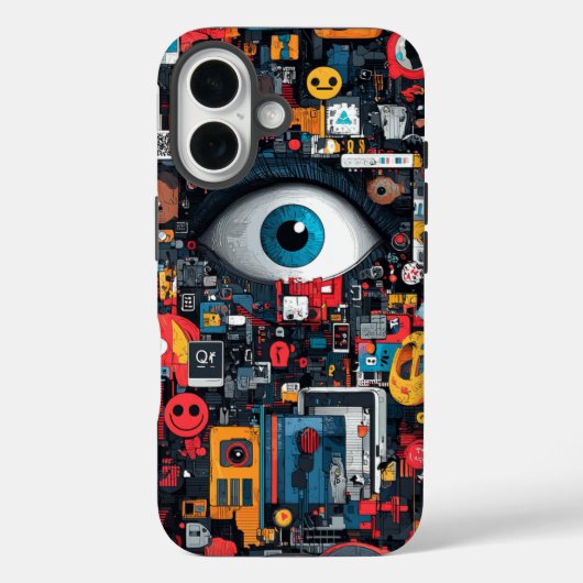 Echo Graffiti Pop Eye Telefoonhoes Case-Mate iPhone Case (Achterkant)