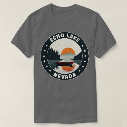 Echo Lake Nevada zonsondergang T-shirt (Design voorkant)