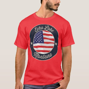 Echo Lake - Patriotique Montana Souvenir T-Shirt C