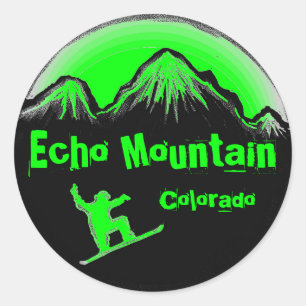 Echo Mountain Colorado stickers snowboarders vert