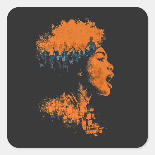 Echo of the Crowd Vierkante Sticker (Voorkant)