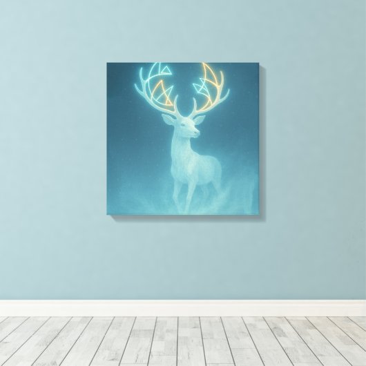 Echo of the Silent Deer Canvas Afdruk (Insitu (Houten vloer))
