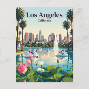 Echo Park Lake Californië Briefkaart