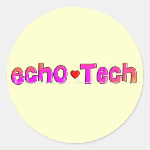 Echo Tech (cardiale echo Tech) — Giften Ronde Sticker