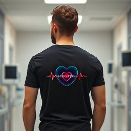 Echo Tech | Heartbeat | Heart with EKG T-shirt