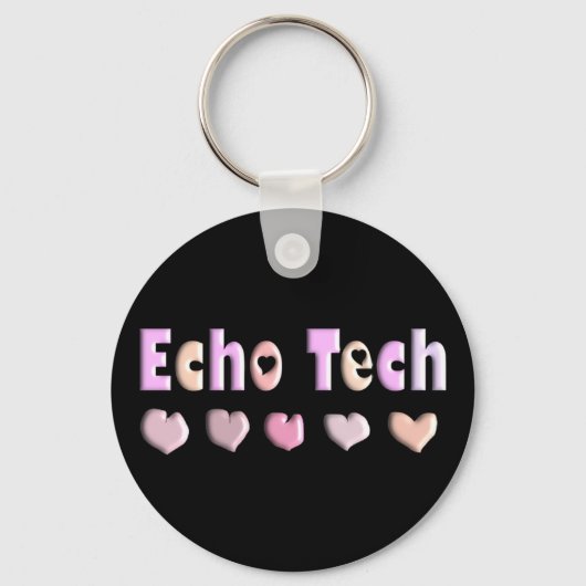 Echo Tech PINK HEARTS Design Giften Sleutelhanger (Voorkant)