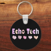 Echo Tech PINK HEARTS Design Giften Sleutelhanger (Voorkant)