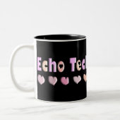 Echo Tech PINK HEARTS Design Giften Tweekleurige Koffiemok (Links)