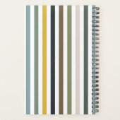 Echo Trails 2026 Planner – Blue/Green Hues Stripes (Achterkant)