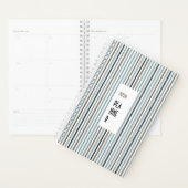 Echo Trails 2026 Planner – Blue Stripes (Devant avec enveloppe)