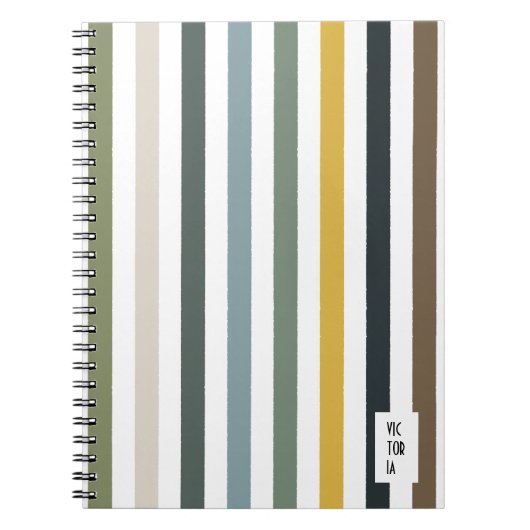 Echo Trails Blue/Green Hues Stried Journal (Devant)
