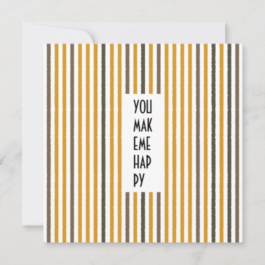 Echo Trails Custom Kaart – Mosterdgele strepen (Voorkant)