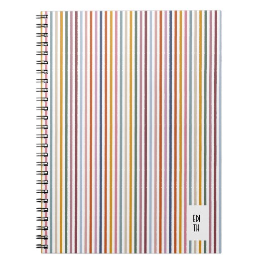 Echo Trails Multicolor Stried Journal (Devant)