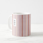 Echo Trails Nom Personnalisé Mug - Bandes Roses (Devant gauche)