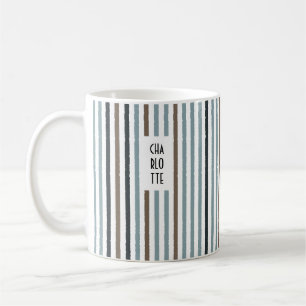 Echo Trails Nom Personnalisé Mug - Bleu/Bleu