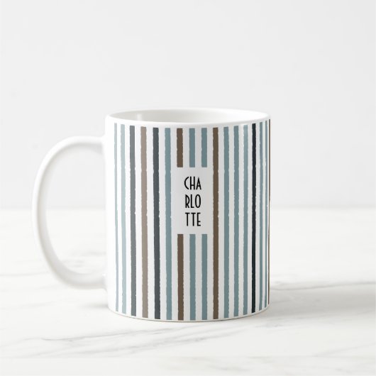 Echo Trails Nom Personnalisé Mug - Bleu/Bleu (Gauche)