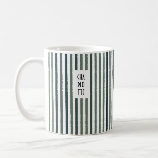 Echo Trails Nom Personnalisé Mug - Matcha Greens (Gauche)