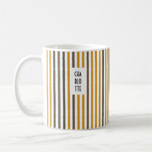 Echo Trails Nom Personnalisé Mug - Mustard Yellows