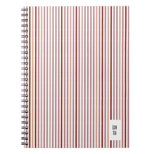 Echo Trails Pink Stried Journal (Devant)