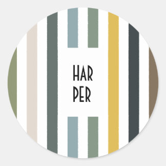 Echo Trails Ronde Stickers – Blauw/Groene Strepen