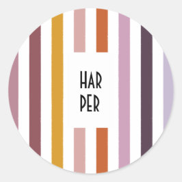 Echo Trails Ronde Stickers – Roze tinten Strepen