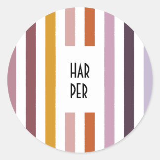 Echo Trails Ronde Stickers – Roze tinten Strepen