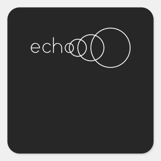 Echo Word Afbeelding Word Sound Echo Vierkante Sticker (Voorkant)
