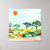 Echoën van de Sahara Canvas Afdruk (Voorkant)